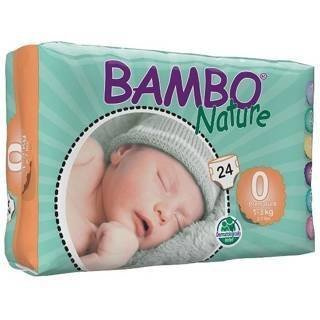 Bambo Nature 0 Pieluchy antyalergiczne dla wcześniaków 1-3 kg 24 szt.