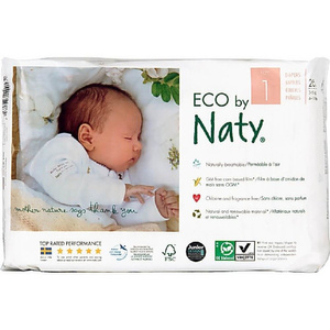 Ekologiczne pieluchy jednorazowe Naty 1 2-5 kg