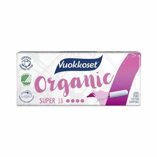Vuokkoset, 100% BIO, Tampony Super 16 szt.