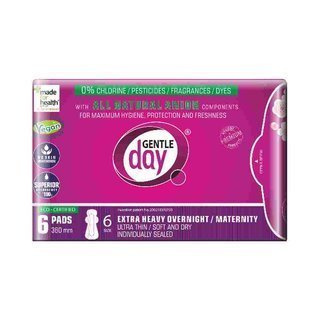 Gentle Day Ekologiczne podpaski poporodowe z paskiem anionowym 6 szt.
