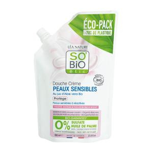 SO'BiO étic Aloesowy krem pod prysznic do skóry wrażliwej (opakowanie uzupełniające) 650 ml
