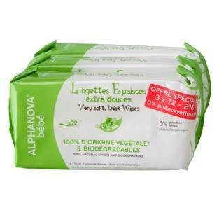 Alphanova Bebe Naturalne chusteczki nawilżane