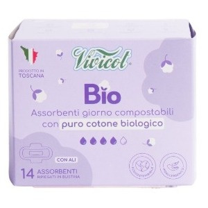 Vivicot Bio Podpaski ze skrzydełkami dla alergików na dzień 14 szt.