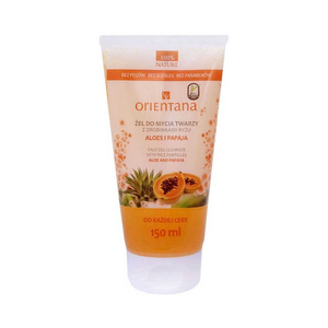 Orientana Żel do mycia twarzy z drobinkami ryżu aloes i papaja 150 ml
