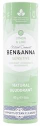 Naturalny dezodorant w sztyfcie kartonowym Cytryna + Limonka sensitive Ben&Anna
