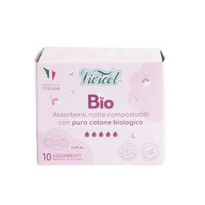 Vivicot Bio Podpaski ze skrzydełkami dla alergików na noc 10 szt.