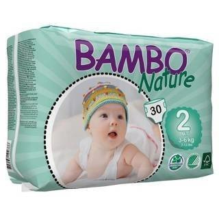 Bambo Nature 2 Pieluchy antyalergiczne dla dzieci 3-6 kg 30 szt.