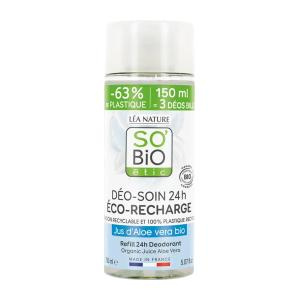 SO'BiO étic Dezodorant do skóry wrażliwej w kulce Aloes, refil