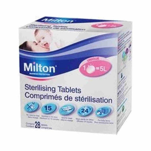 Milton Tabletki do dezynfekcji smoczków, kubeczków menstruacyjnych 28 sztuk