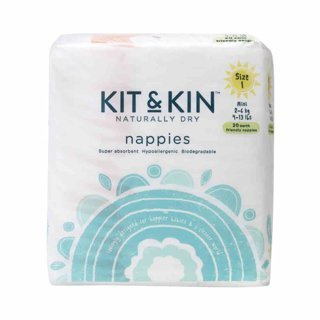Kit and Kin Hipoalergiczne pieluszki jednorazowe 1 mini 2-6 kg 20 szt.