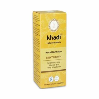 Khadi Henna farba roślinna do włosów jasny brąz 100 g
