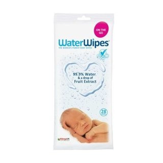 WaterWipes Bezzapachowe chusteczki nawilżane czystą wodą 28 szt.
