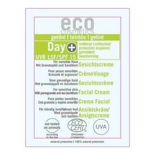 Eco Cosmetics Krem do twarzy na dzień delikatnie tonowany SPF15 2 ml