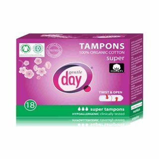 Gentle Day Tampony ekologiczne z bawełny organicznej super 18 szt.