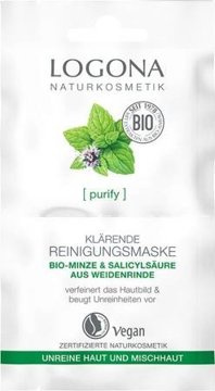 Maseczka o czyszczającaz bio-miętą i kwasem salicylowym Logona