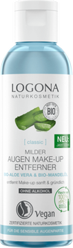  Łagodny płyn do demakijażu oczu z bio-aloesem i bio-olejem migdałowym Logona