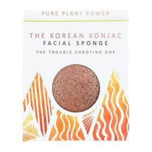 Gąbka Konjac The Elements  Ogień z wulkaniczną skorią cera tłusta i zanieczyszczona