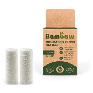 Bambaw Jedwabna nić dentystyczna 2 x 50 m uzupełnienie