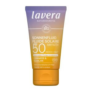 Lavera Fluid przeciwsłoneczny Sensitive SPF 50 z ceramidami i skwalanem