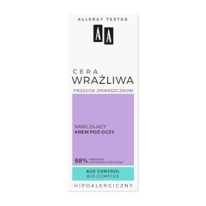 AA Cera Wrażliwa Przeciw Zmarszczkom wawilżający krem pod oczy - bezzapachowy 15 ml
