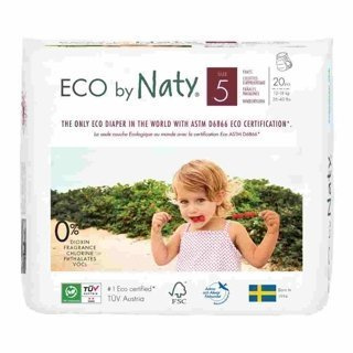 Ekologiczne pieluchomajtki jednorazowe Naty 5 12-18 kg 20 szt.