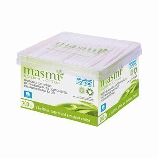 Masmi Patyczki higieniczne do uszu z organicznej bawełny 200 szt.