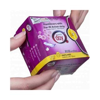 Gentle Day Ekologiczne wkładki higieniczne do codziennego stosowania z paskiem anionowym 15 szt.