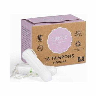 Ginger Organic Tampony bez aplikatora Normal 18 szt. 
