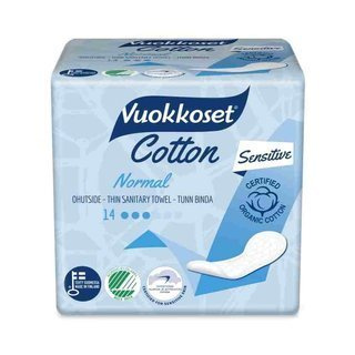 Hipoalergiczne podpaski bez skrzydełek Vuokkoset sensitive normal 14 szt.