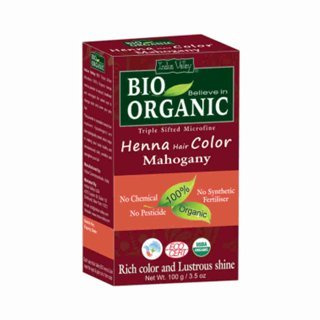 Indus Valley Henna farba do włosów na bazie henny mahoń 100 g