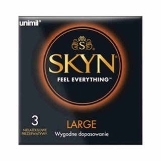Unimil Skyn Large Prezerwatywy nielateksowe większy rozmiar 3 szt.