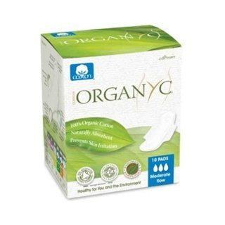 Organyc Podpaski ekologiczne ze skrzydełkami na dzień 10 szt.