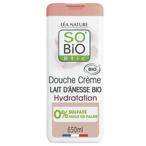 SO'BiO étic Kremowy żel pod prysznic z oślim mlekiem