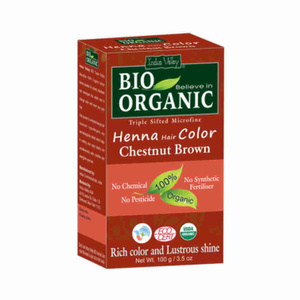 Indus Valley Henna farba do włosów na bazie henny orzechowy brąz 100 g