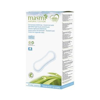 Masmi Klasyczne podpaski o anatomicznym kształcie organiczne 16 szt.