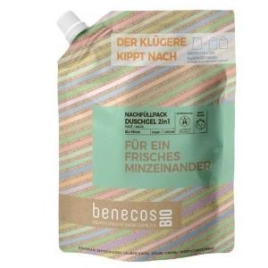 Benecos Żel do mycia ciała i włosów 2w1 z bio-miętą 1 l