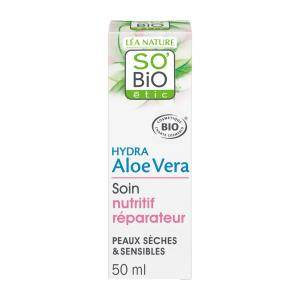 SO'BiO étic Aloe Vera Odżywcza kuracja naprawcza do skóry suchej i reaktywnej