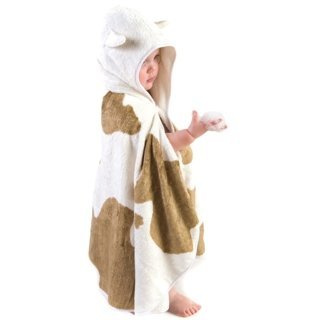 Cuddledry Dziecięcy ręcznik bambusowy krowie łatki