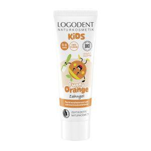 Logodent Kids Żel do zębów bez fluoru dla dzieci 0-6 lat Funny Orange