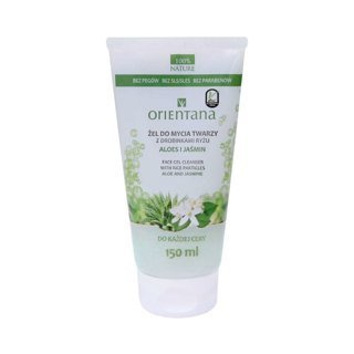 Orientana Żel do mycia twarzy z drobinkami ryżu aloes i jaśmin 150 ml