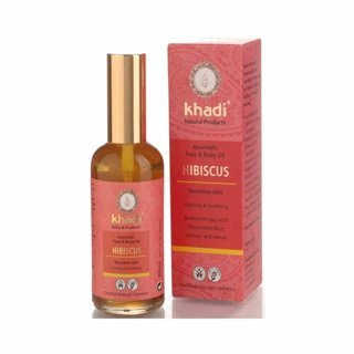 Khadi Ajurwedyjski olejek do twarzy i ciała z hibiskusem 100 ml
