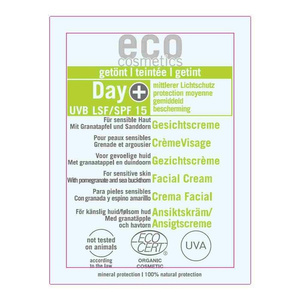 Eco Cosmetics Krem do twarzy na dzień delikatnie tonowany SPF15 2 ml