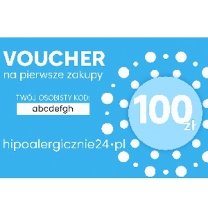 Voucher podarunkowy 100 zł na produkty hipoalergiczne i naturalne w sklepie hipoalergicznie24.pl