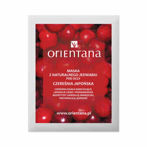 Orientana Maska z naturalnego jedwabiu pod oczy czereśnia japońska