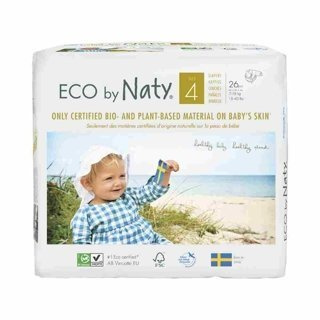 Ekologiczne pieluchy jednorazowe Naty 4 7-18 kg 26 szt.