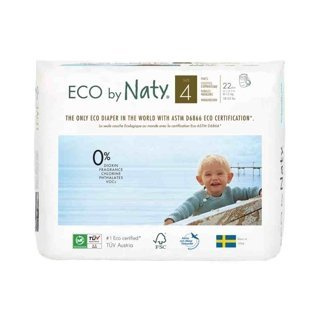 Ekologiczne pieluchomajtki jednorazowe Naty 4 8-15 kg 22 szt.