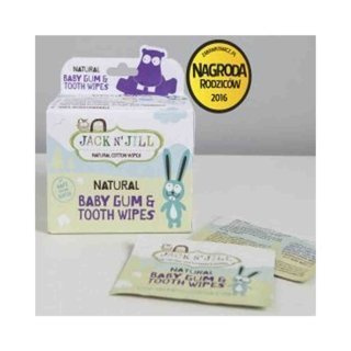 Jack N'Jill, Naturalne chusteczki do mycia dziąseł niemowląt, 25 szt.