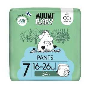 Muumi Moomin Baby 7 Pieluchomajtki antyalergiczne jednorazowe 16 - 26 kg 34 szt.