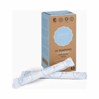 Ginger Organic Tampony z aplikatorem Super 14 szt.