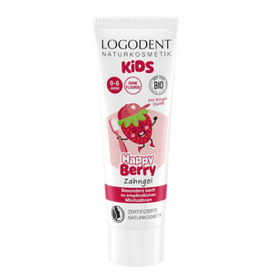 Logodent Kids Żel do zębów bez fluoru dla dzieci 0-6 lat Happy Berry